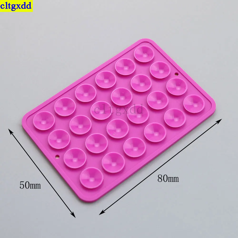 Cltgxdd 5 ชิ้น/ชุดสมาร์ทโฟนสากลซิลิโคนดูดถ้วยผู้ถือสติกเกอร์ด้านหลังผนังแก้วกระเบื้องเซรามิคเรียบวงเล็บผนัง