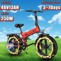 ENGWE X Electric Bicycle 250W Brushless Motor 48V13AH Lithium Battery Aluminum Alloy E-bike 20*4.0 Inch Fat Tire Electric Bike