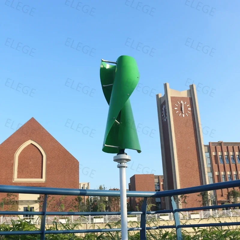 Elege CE MPPT Low RPM Free Noise 12V 24V 48V 1kw Axis Micro Vertical Wind Generator Use Vertical Wind Turbine For Home