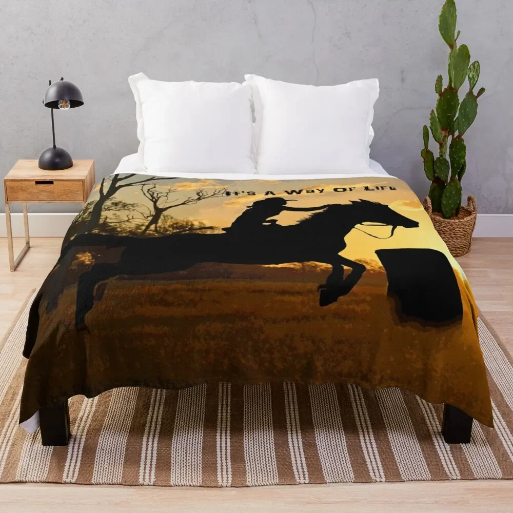 

BARREL RACER QUOTES ART AND DESIGNS Throw Blanket Cozy Throw Blanket Birthday Gift for Him Her