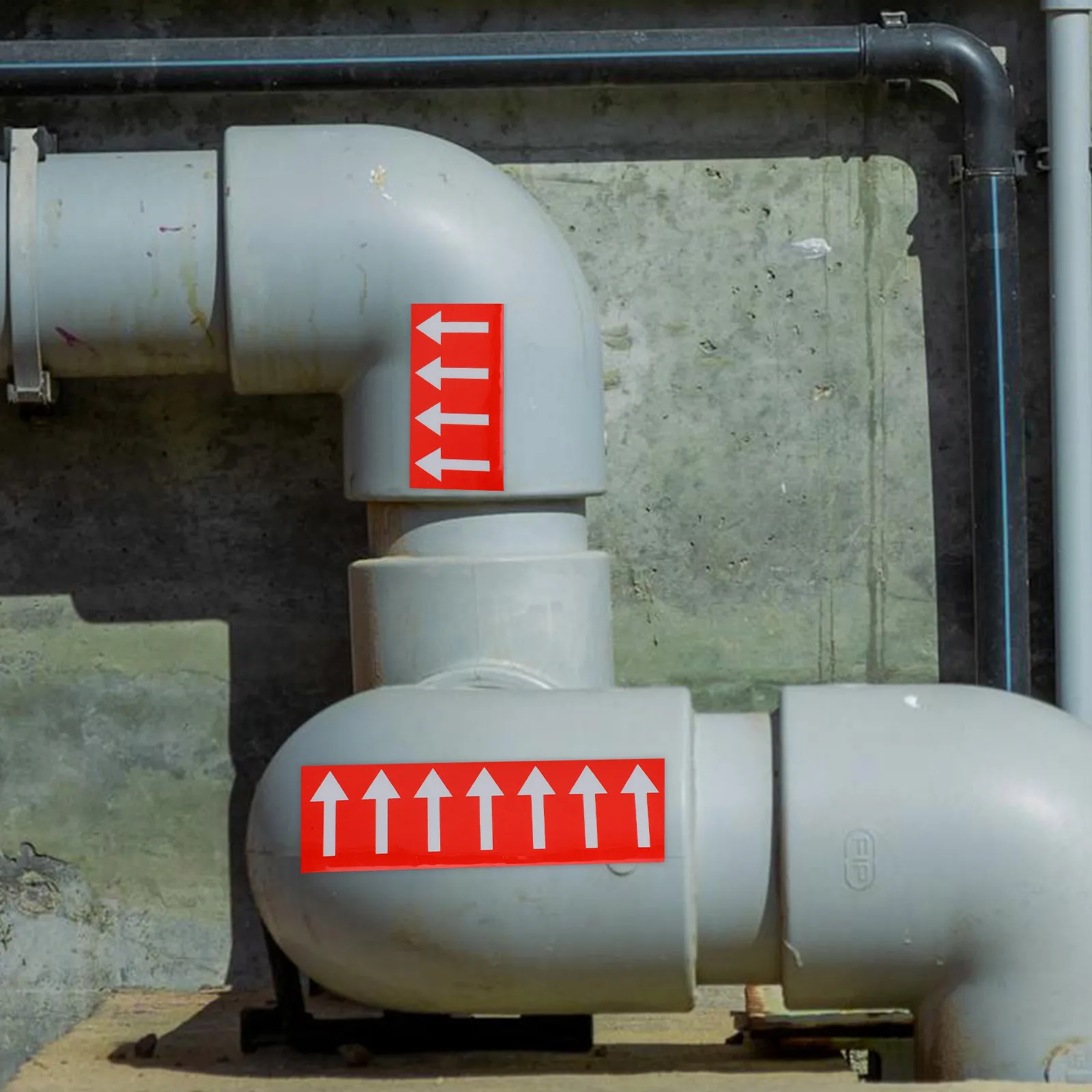 1 لفة الأنابيب بمناسبة ملصق عاكس السهم إشارة مائي للسلامة الصناعية ملصقات السهم الاتجاه الطابق جدار Ps