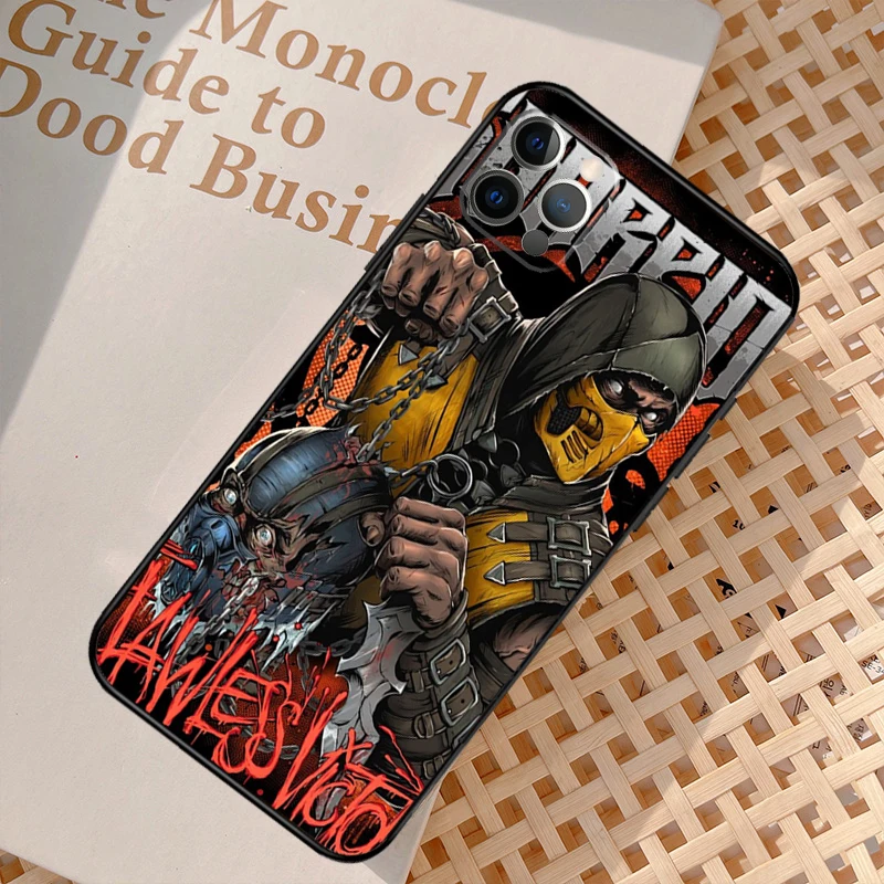 Mortal Kombat Cover For iPhone 16 12 11 13 14 15 Pro Max Mini Plus XS Max X XR Phone Case