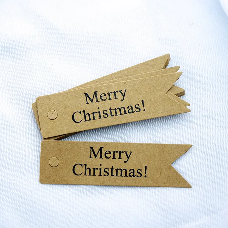 10/100 Pcs Packaging Tag Handmade Hang Tag Kraft Paper Tags Scented Candles Christmas Decor DIY Wedding Party Gift Candy Tag