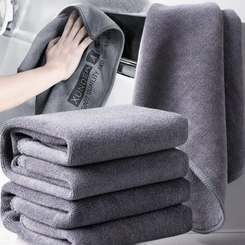 1/5pcs Car Wash Microfiber Towel Cleaning Drying Cloth Hemming Car Care Cloth High-End Detailing Wash Towel for Auto 30x30/60CM