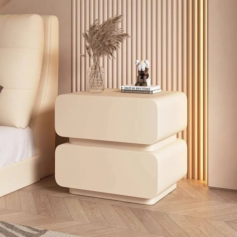 

Storage Gray Nightstands Nature Wood Design Beige Modern Home Bedside Table Bedroom Drawer Desk Mesa De Cabeceira Furniture Home