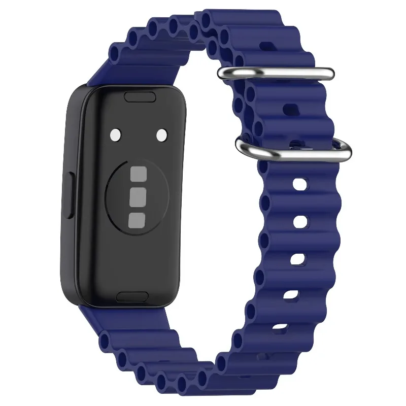 المحيط سيليكون حزام لهواوي الفرقة 10 مزدوجة مشبك Smartwatch استبدال معصمه لهواوي الفرقة 10 9 8 Correa اكسسوارات