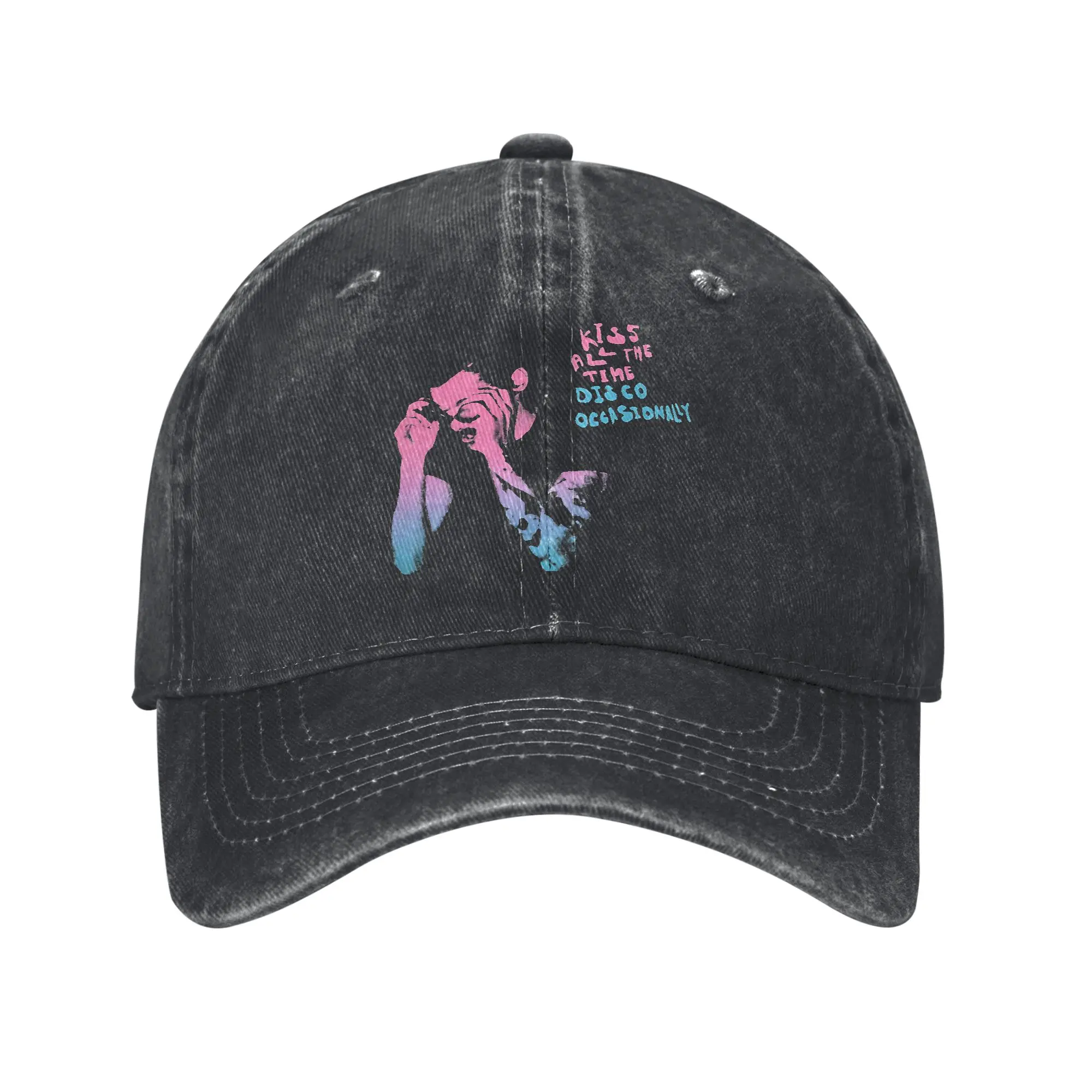 Washed Baseball Cap H-Harry S-Styles Kiss all the time Spring Hip Hop Hat For Unisex Men  Casual Running Hippie Sun Snapback Cap
