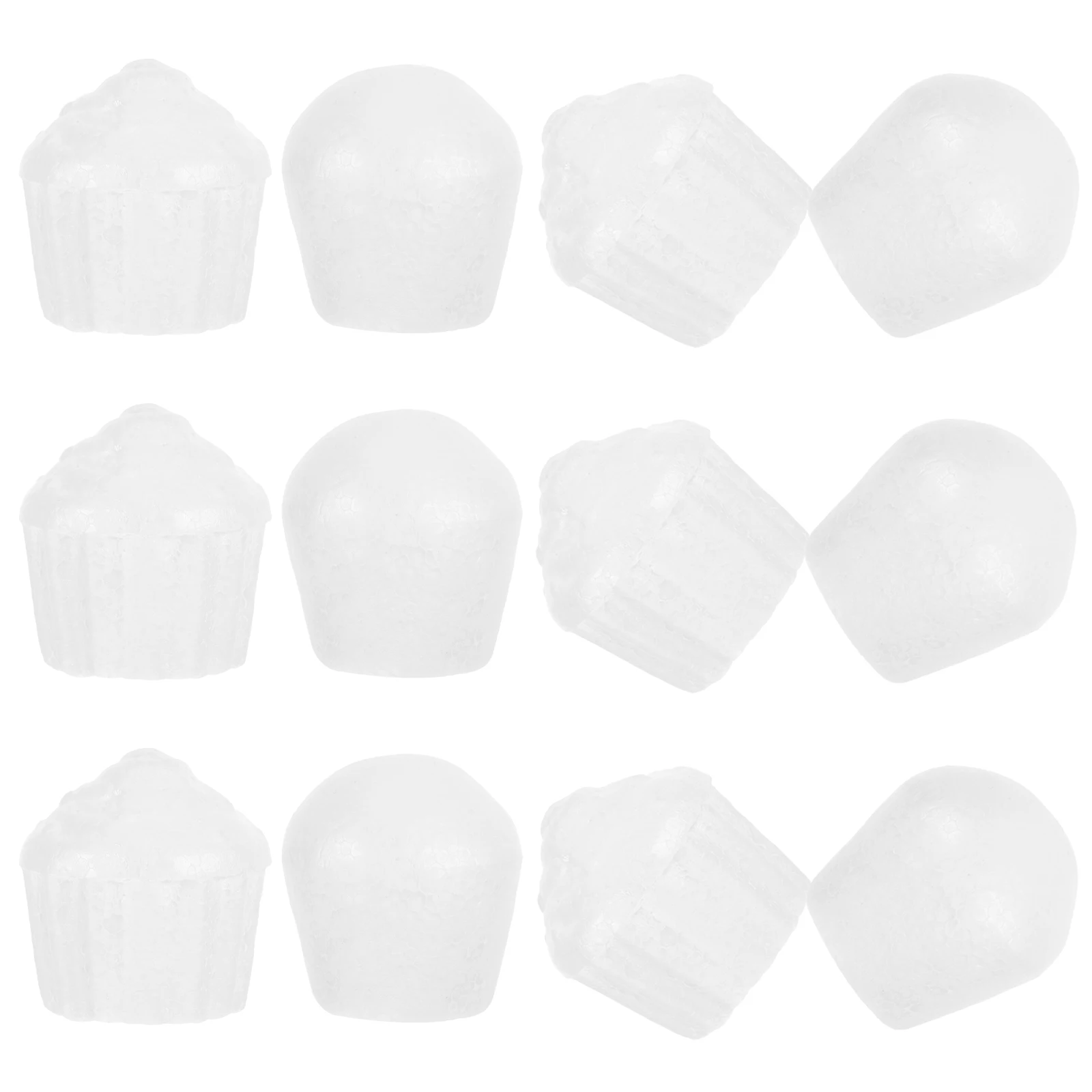 

12pcs Foam Cake Models Unpainted Blank Cupcake Crafts Kids DIY Toy Wedding Cake Decorations Premium Foam Size 3.5inch