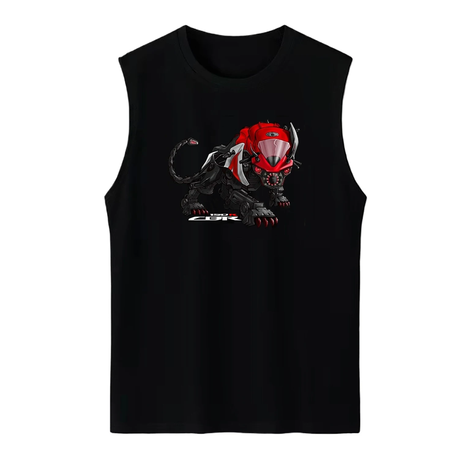 

Япония CBR 150R мотоциклетная майка в стиле пантеры из 100% хлопка с круглым вырезом, летние повседневные мужские жилеты без рукавов, уличная одежда для гонщика