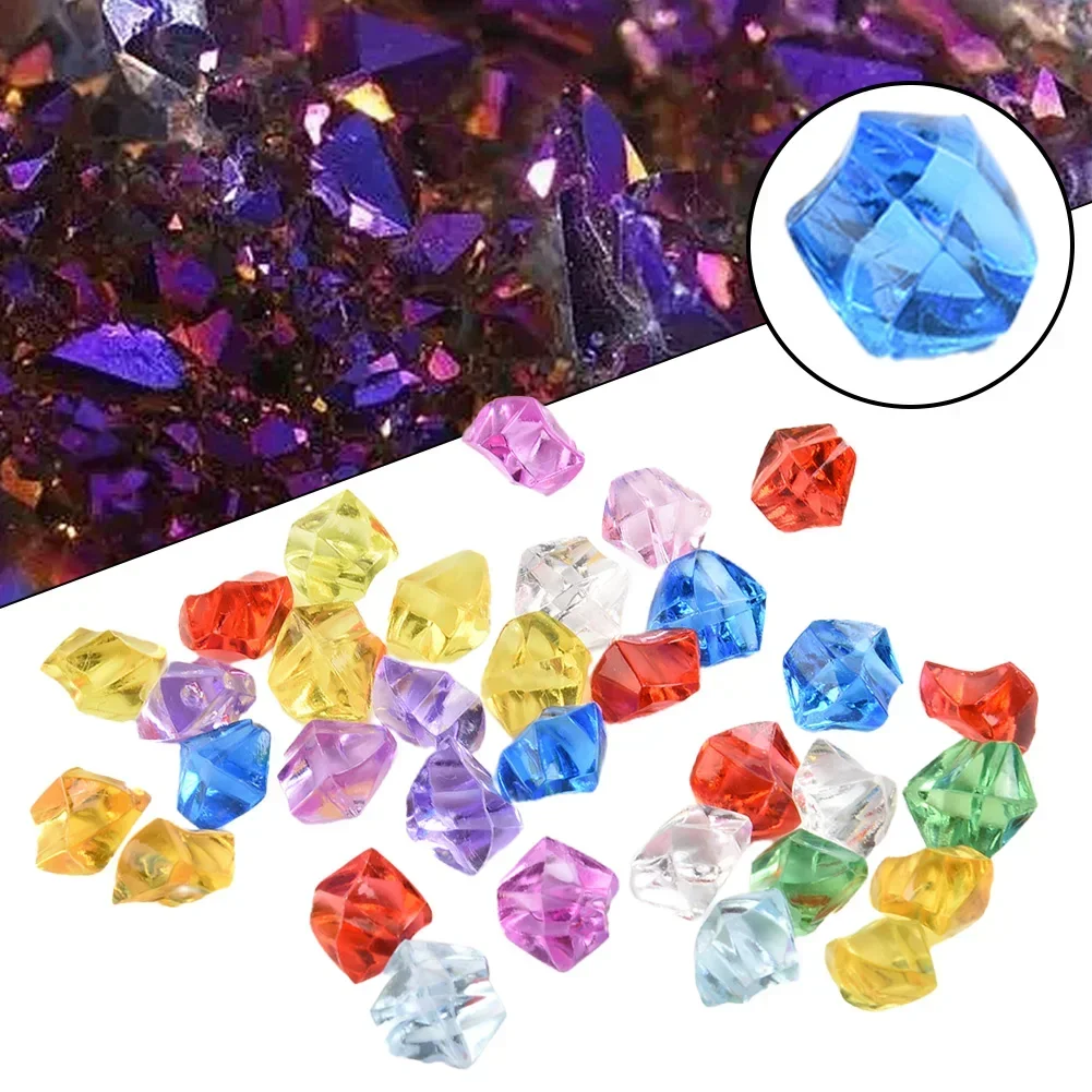 Acrylic Gem Stone Ornaments, Mixed Color, Kids Vase, Wedding Party Transparent, Full Granules, Bring Fun to Your Life