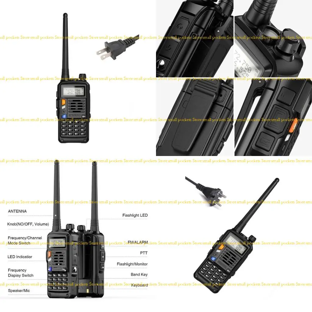 R1WD Radio bidirezionale Funzionamento a doppio canale Ricevitore FM potenza da 10 W per emergenza