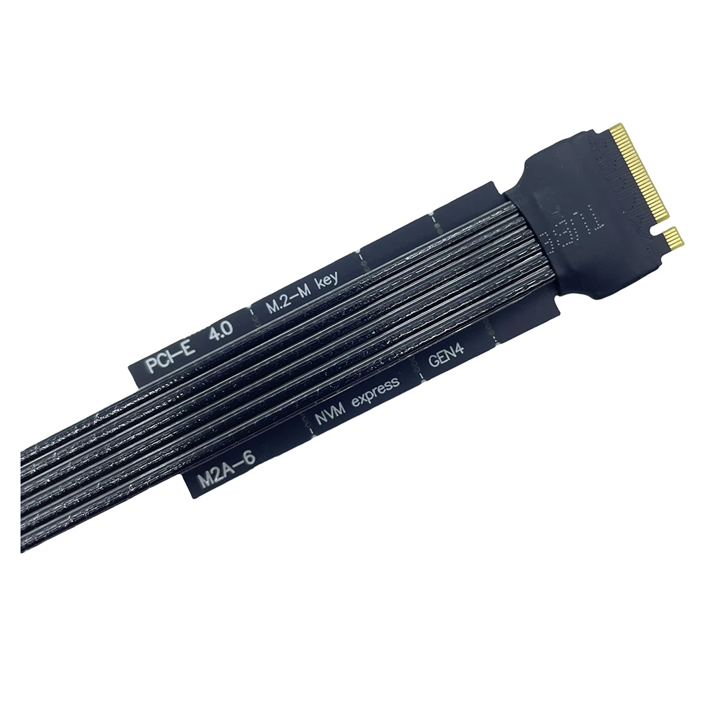 M.2 M KEY High Speed Extension Cable PCIE 4.0 GEN4 for NVME SSD Protocol Silver Plated Cable PCI-E 8GB\S Bidirectional Bandwidth