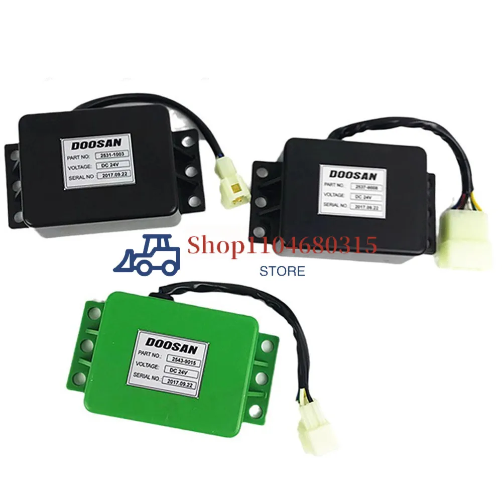 

For 2543-9015 2523-9005 2537-9008 2531-1003 Doosan Daewoo DH220 DX Wiper Intermittent Timing Time Control Relay Excavator Parts