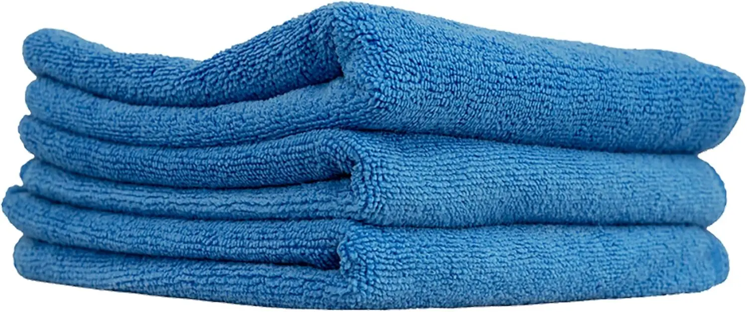 

Premium Microfiber Towels, 16x16 Inches, Blue, Pack of 3 for Car Detailing and Cleaning