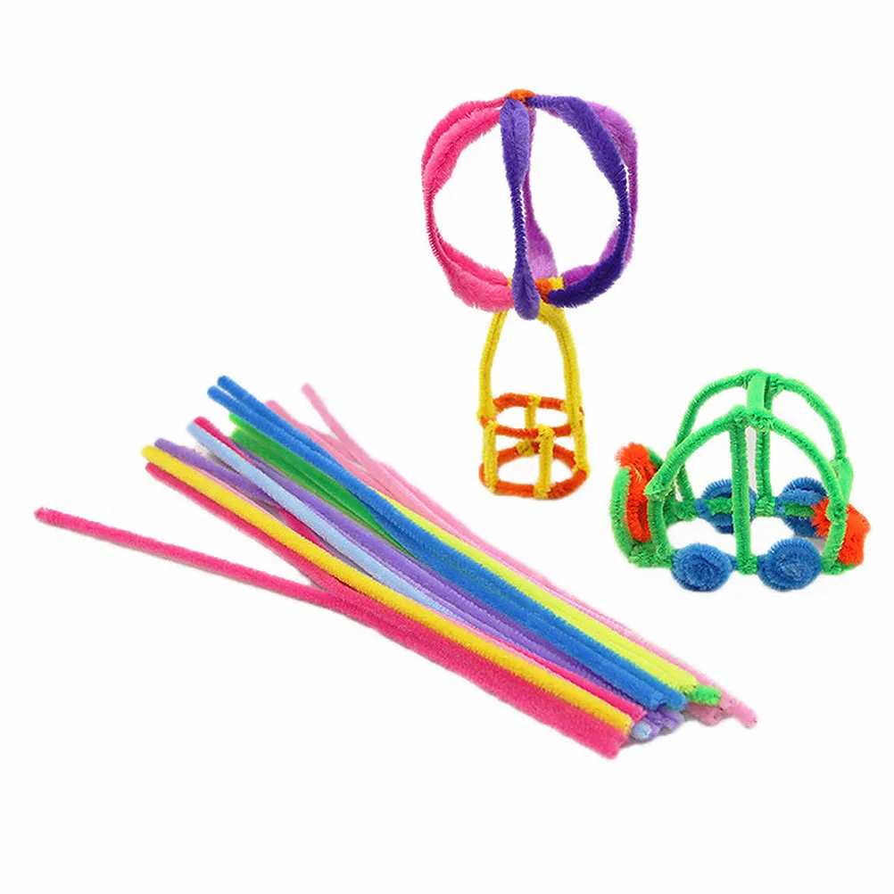 400Pcs Twistable Polyester Craft Sticks DIY Kit for Kids Family Bonding Creative Art Projects Kindergarten Handicraft Supplies