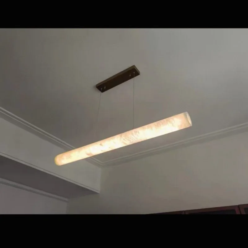 

2025 New Trend Diy Marble Collection Led Hanging Lamps Living Room Foyer Restaurant Large Chandelier Suspension Luminaire Lights