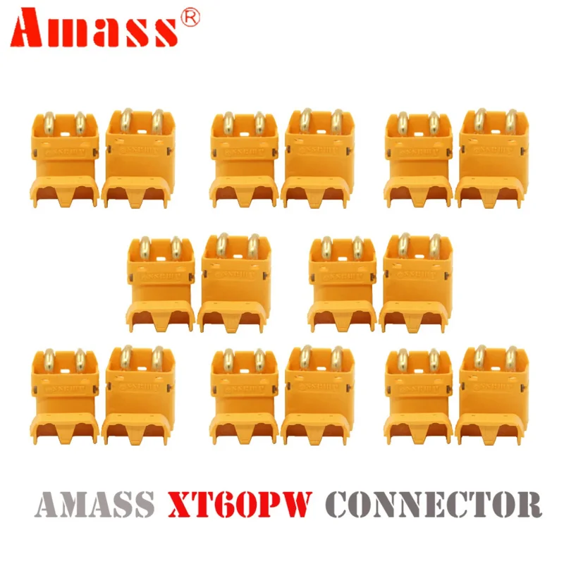 

Amass XT60PW XT60-PW Gold Banana Bullet Male Female Connectors Plug For RC Lipo Battery PCB Board RC Car Truck DIY Part