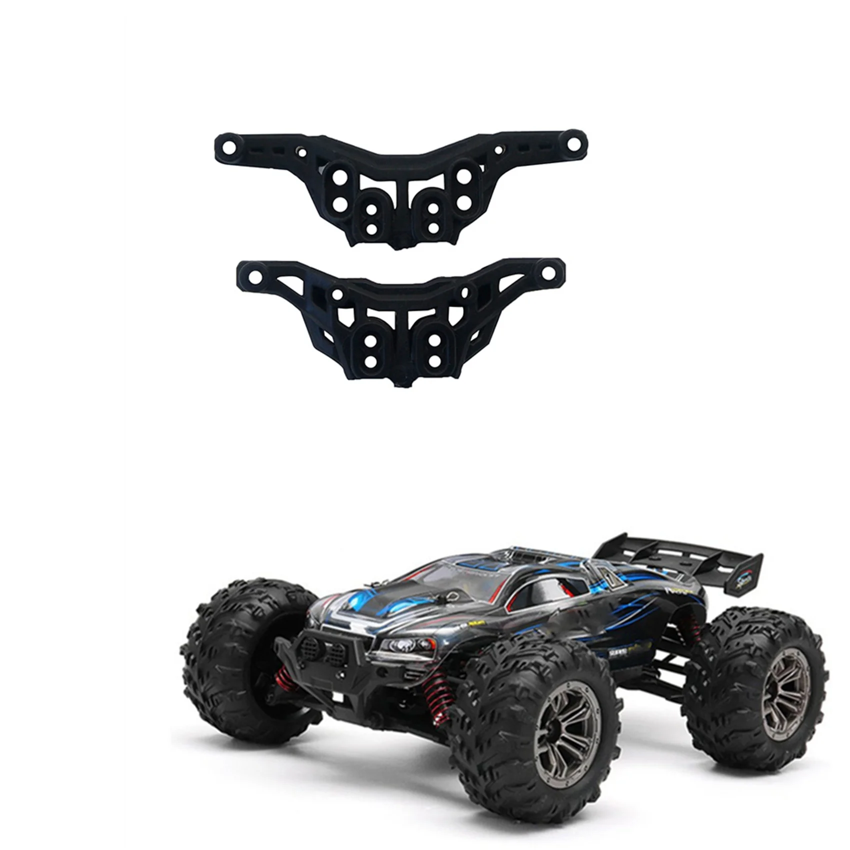 

DELAM-4Pcs Front & Rear Shock Mount SJ13 For Xinlehong Hosim Q901 Q902 Q903 9130 9136 9137 1/16 RC Car Spare Parts Accessories