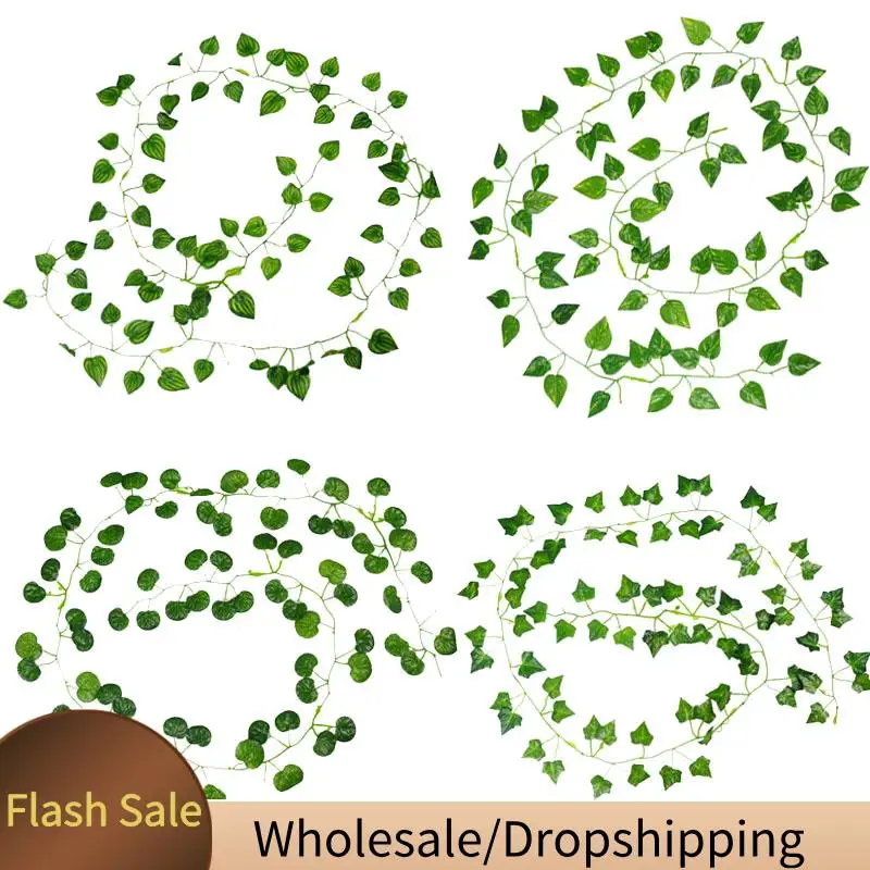 BAAD 2 м длинные искусственные растения зеленые листья плюща искусственная виноградная лоза поддельные листва для вечеринки листва домашний свадебный бар Decora