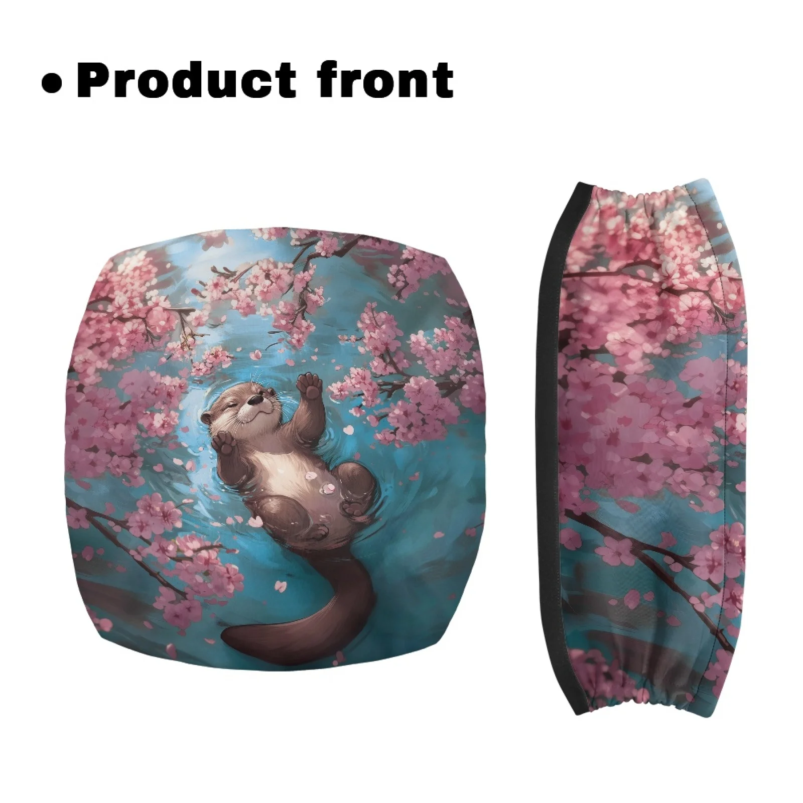 Coloranimal Otter 2 Pcs Rollator Walker Seat Covers Polyester Fabric Seat and Backrest Covers for Unisex