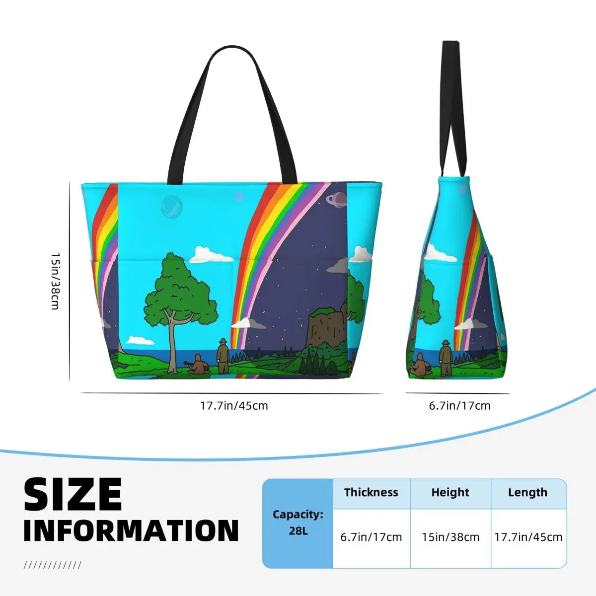 Big Lez Show Landsc Beach Tote Bag Sport Gym Yoga Duffle Large Tote Bag Women Travel Bag Fitness bag