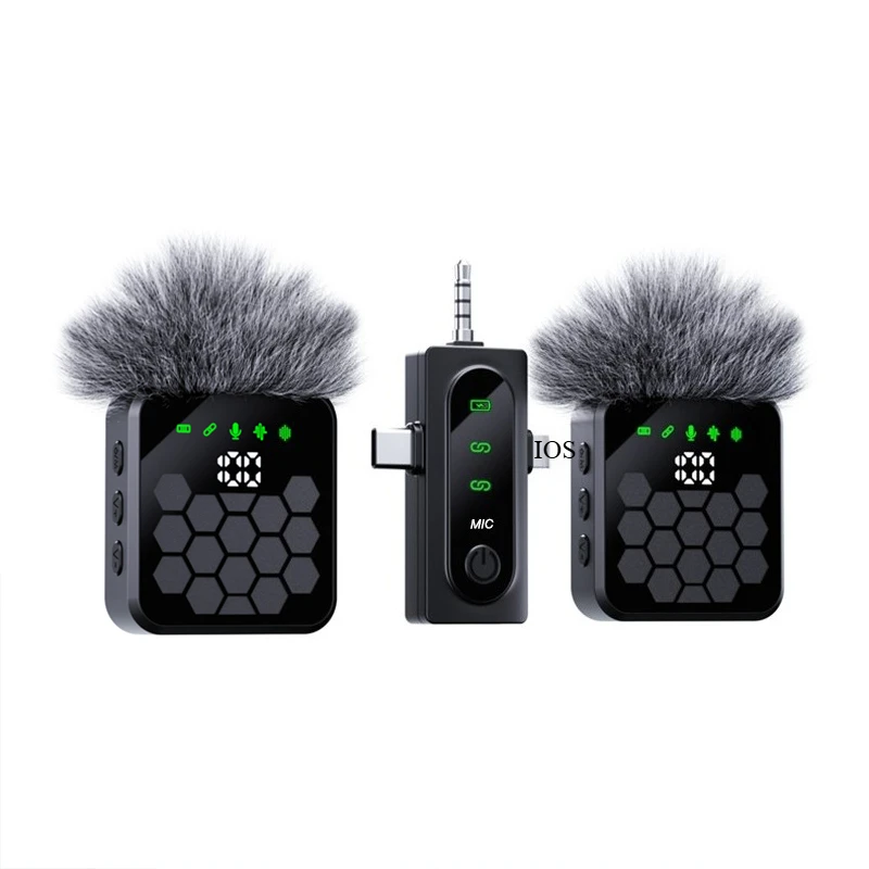 Kabelloses Lavaliermikrofon für iPhone und Android, 2.4G Mini-Mikrofon mit Geräuschunterdrückung, kabelloses Mikrofon für Videoaufnahmen und Interviews – Detail 5