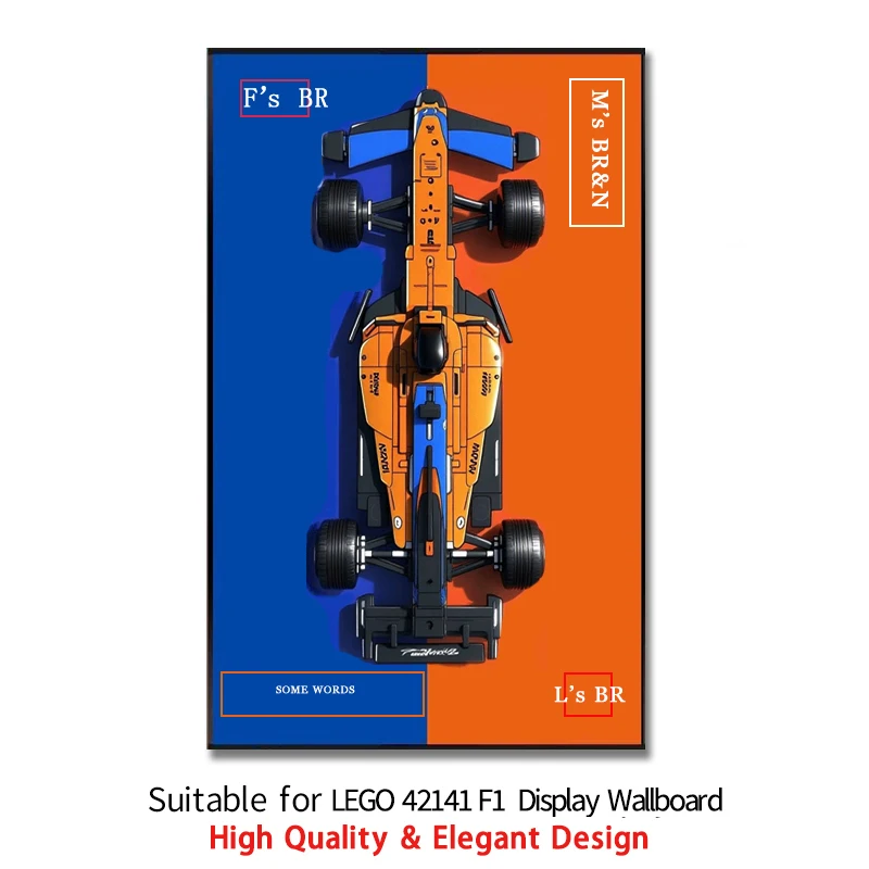 

2026 NEW Display Wallboard Wall Mount Display box suitable for LEGO 42141 F1 building block car model Photo Frame