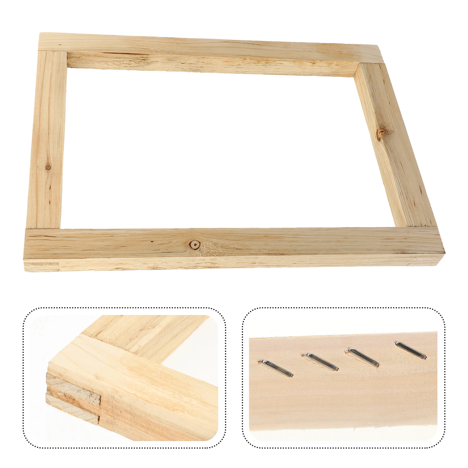 

Silk Screen Wood Photo Frames Washable Reusable DIY Supplies Wooden Printing Frame for T-Shirt Fabric Banner Starter Kit