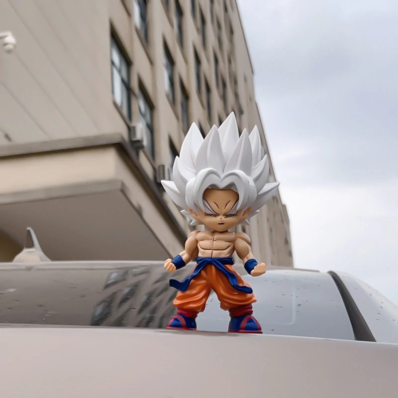 Dragon Ball Figure Super Saiyan Golden Hair Sun Wukong Anime Figure Accessories Car Instrument Trolley External Ornaments
