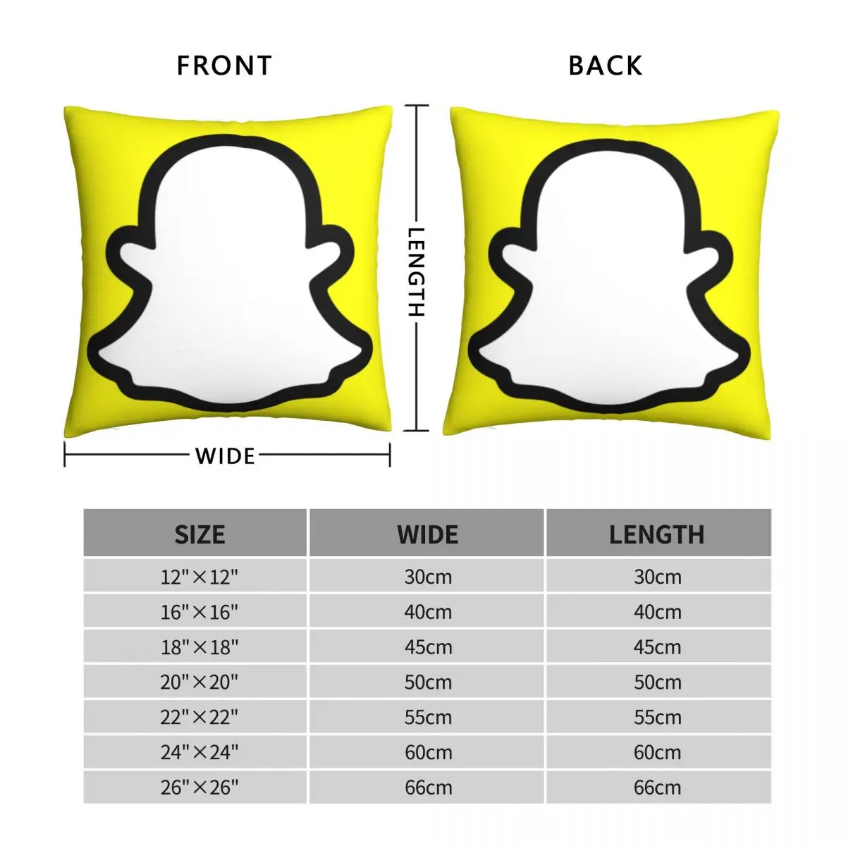 Snapchat Square Pillowcase Polyester Linen Velvet Pattern Zip Decorative Pillow Case Room Cushion Cover 18