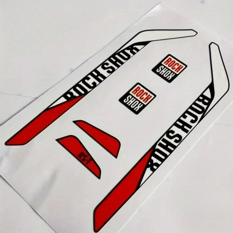 2D 평면 스티커 6개 세트, 자전거 포크 프레임 위장 스티커, 내구성 있는 PVC 소재, 다채로운 파이프 장식 스티커