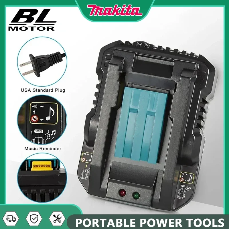 

Зарядное устройство Makita DC18RC 18В для аккумуляторов Li-ion 3/4А, для инструментов Makita Bl1830 Bl1430 14.4В 18В, вилка EU/US