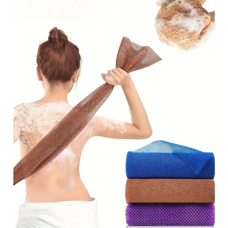 

Double-Sided Thickened Nylon Bath Towel - African Mesh Design for Rich Foaming, Effective Back Cleaning & Decontamination