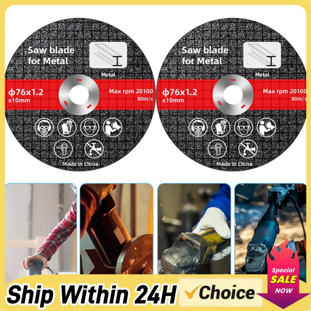 

1/10PCS 76mm Metal Cutting Discs High Hardness Electric Cutting Disc Wear Resistance Sanding Cutting Discs for Anngle Grinder