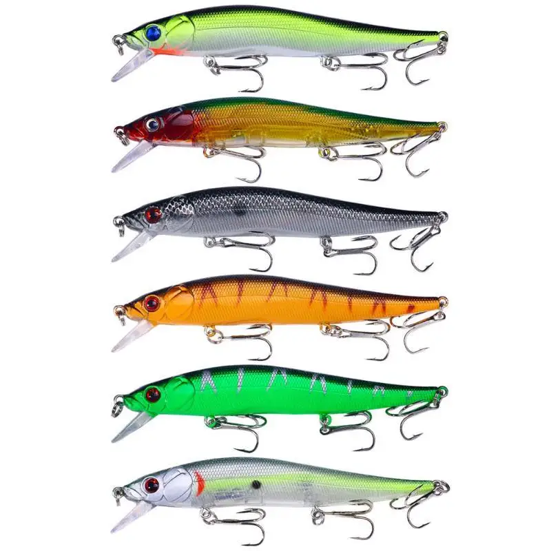 Sinkender Minnow-Angelköder 12cm 13,6g mit 3D-realistischen Augen, Hartköder für Süß- und Salzwasser Raubfischangeln – Detail 5