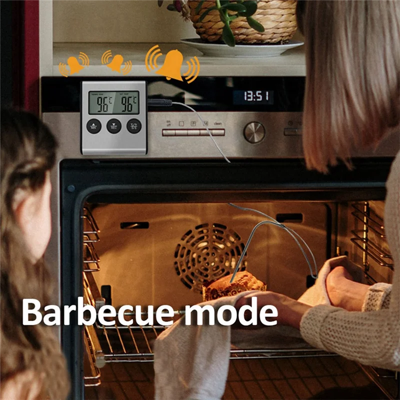 A45U Kitchen Digital Thermometer BBQ Oven Meat Grill Function Heat Meter Home Baking Household Cooking Temp