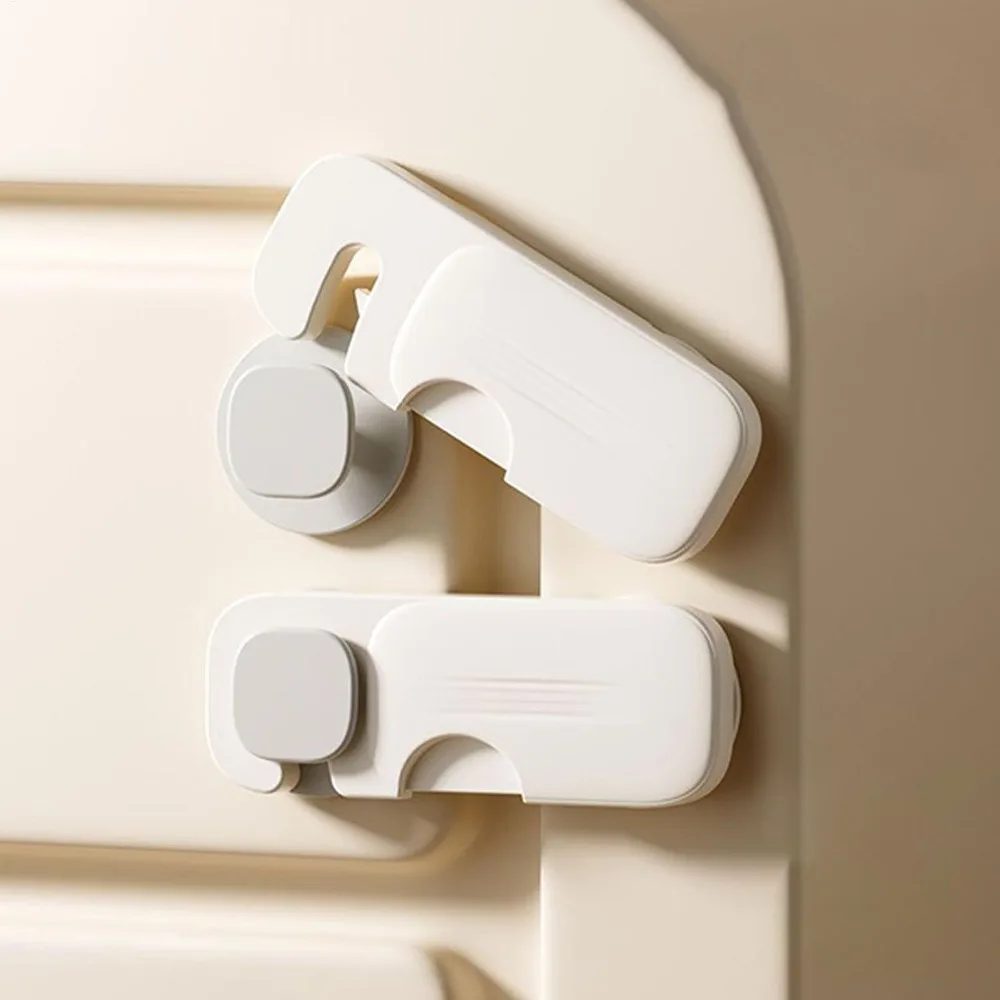 

Self Adhesive Child Proof Cabinet Locks Punch-free Anti-pinch Refrigerator Lock Baby Safty Door Latches for Drawers Oven Closet