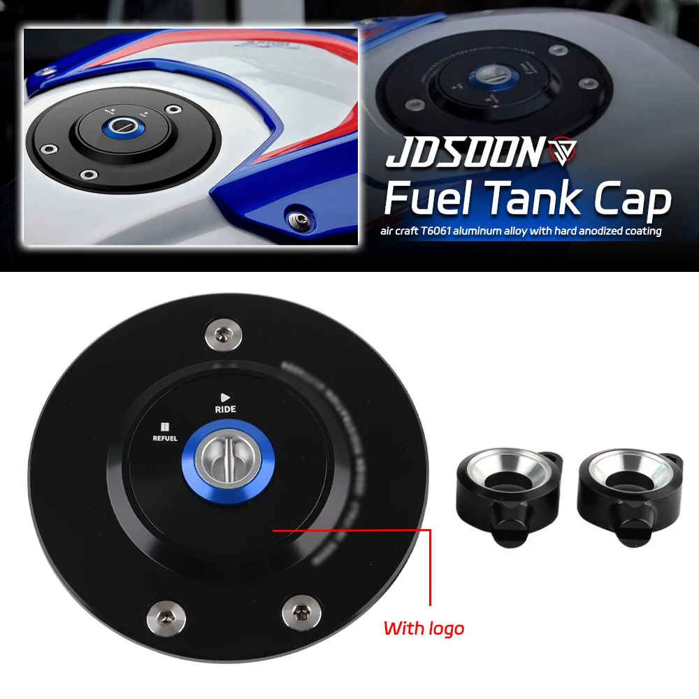 

New For BMW S1000R S1000RR M1000R M1000RR 2023 2024 Accessories Motorcycle CNC Fuel Tank Gas Cap Caps Oil Airbox Cover With Key