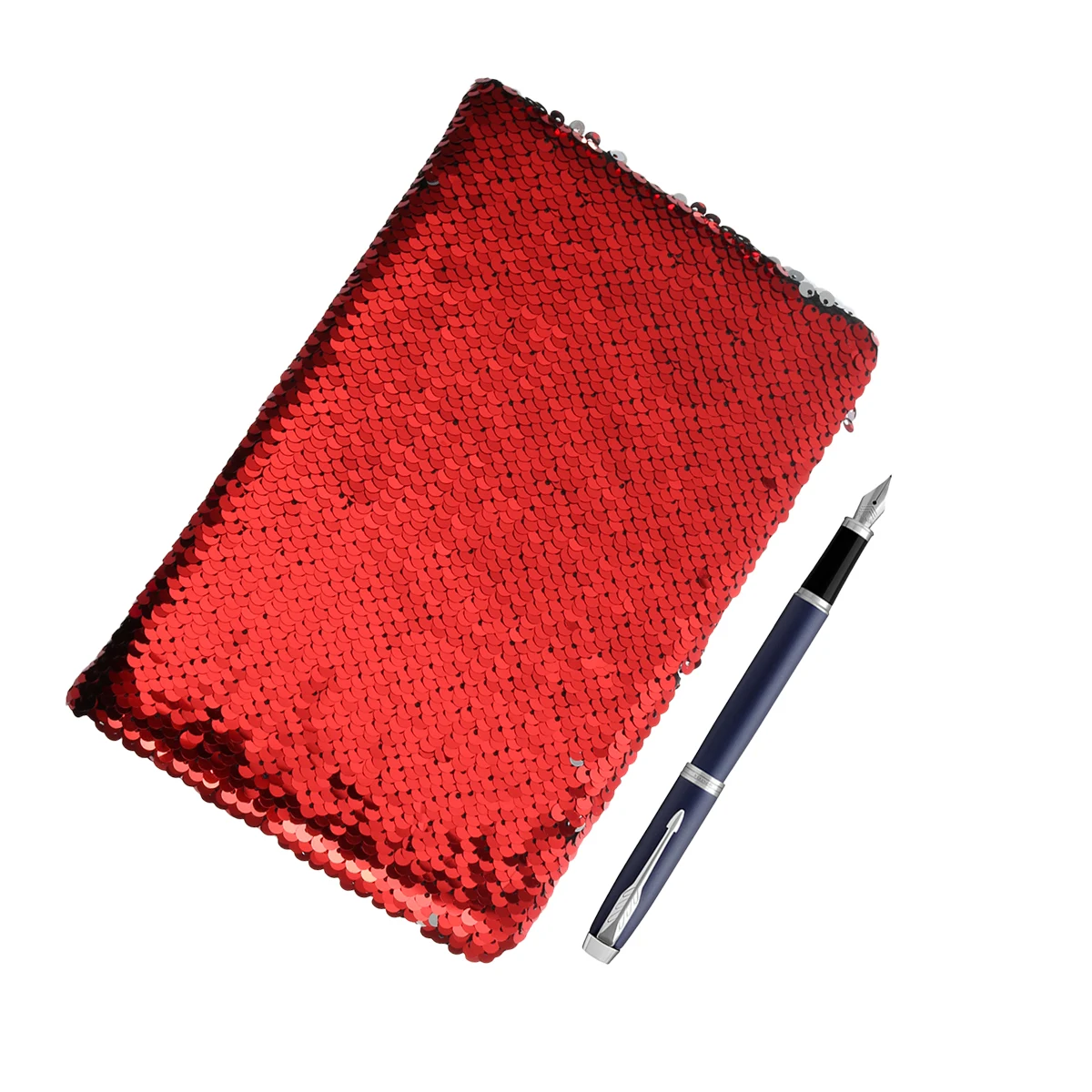

Sequin Notepad Journal Red Notebook for Girls Fashion Design Kids Creative Stationery Notebooks Diaries Planners School Office