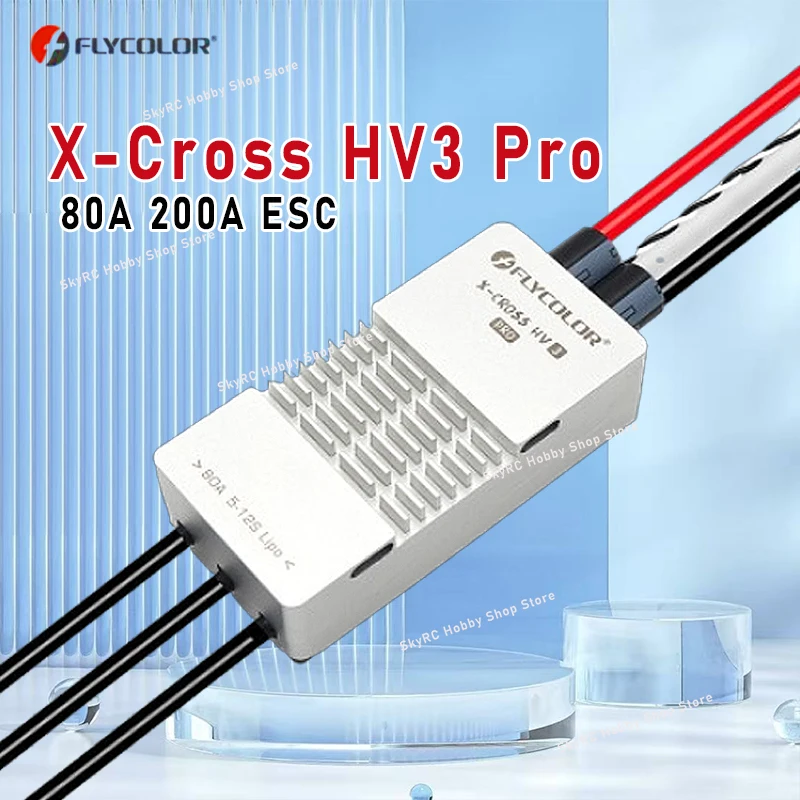 

FLYCOLOR X-CROSS HV 3 PRO ESC 80A/200A 5-12S BLHeli-32 64MHz 32-Bit Dshot Proshot for RC FPV Racing Speed Controller