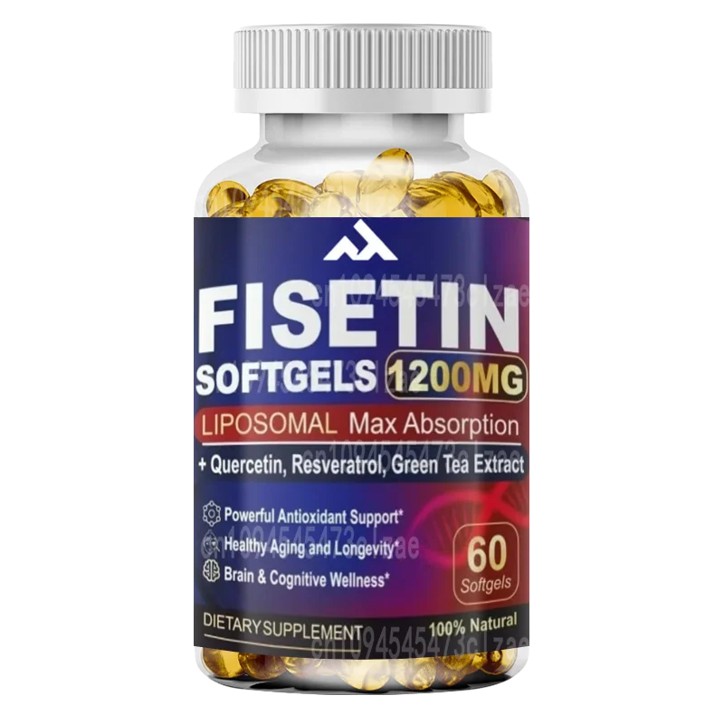 

Fisetin Supplement - Liposome Super Absorbent 98% Pure 1200mg Contains Quercetin, Resveratrol