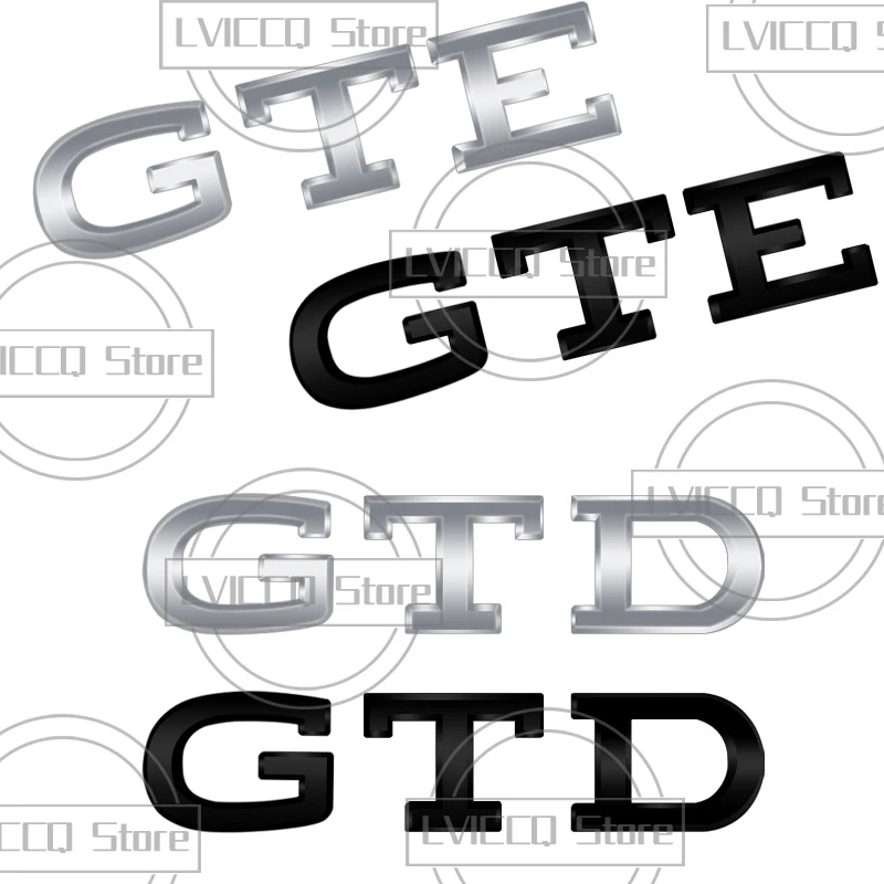 شعار السيارة ثلاثية الأبعاد المعدنية GTD GTE شارة شعار الجسم الشارات ملصق للجولف 3 4 5 6 7 R32 R34 R35 R36 بولو توران باسات شيروكو