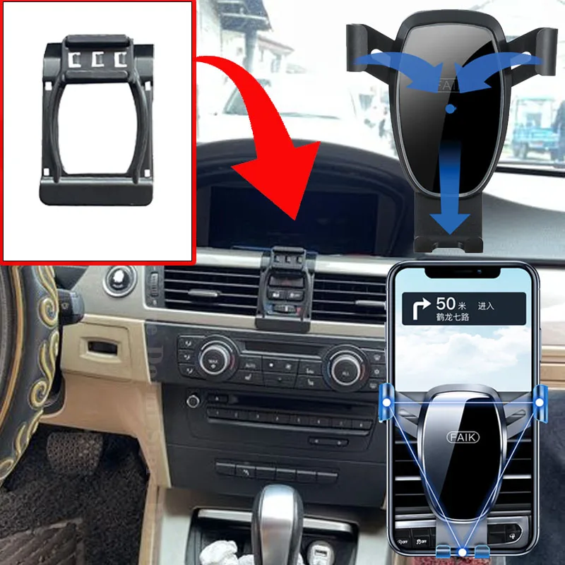 Mobile Phone Holder for BMW 3 Series E90 E91 E92 E93 2005~2011 Air Vent Clip Cell Stand Support Gravity Car Mount Accessories - view 2