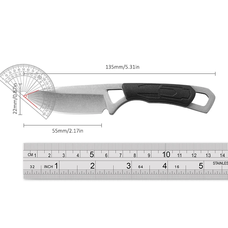 neck knife with sheath tactical neck knife tactical knives for men small fixed blade knife fixed blade edc knife