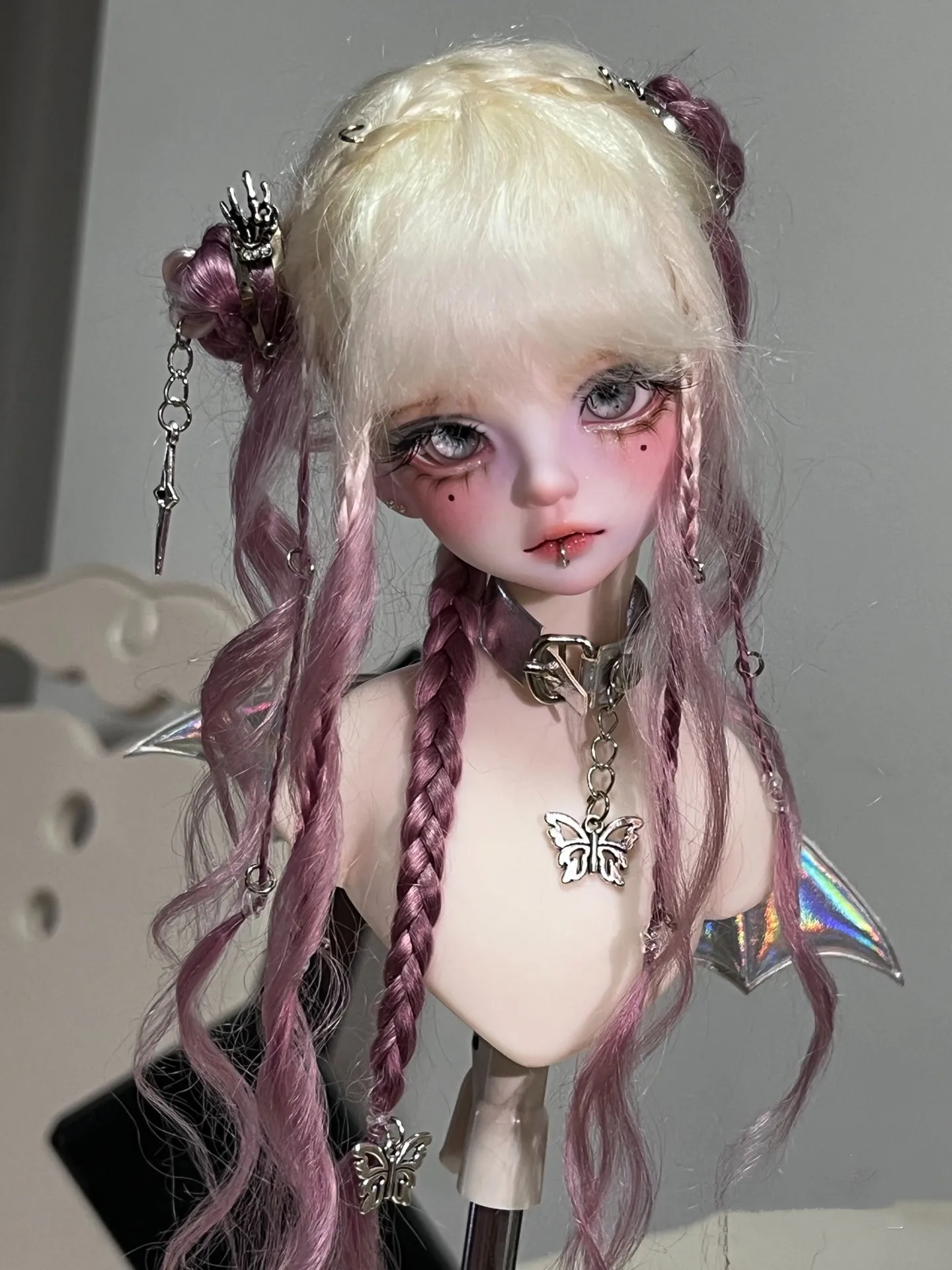 

Fashion Gradient Color Doll Styling Hair, 1/4 1/6 BJD Bang Wig