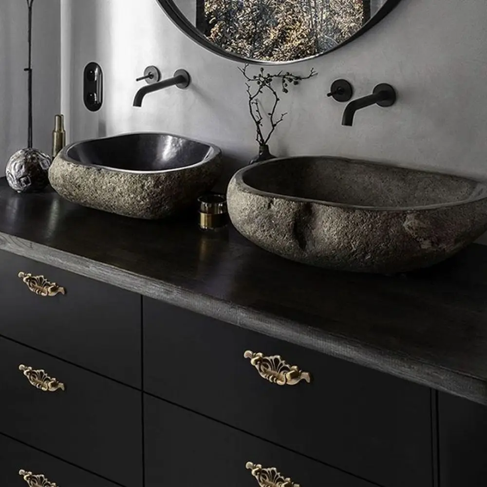 Antique European Classical Striped Carving Retro Furniture Handle Cabinet Handle for Kitchen Cupboard Drawer Handle