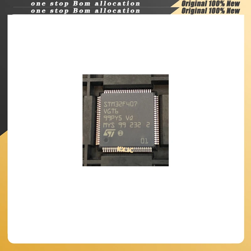 

10 шт./лот, 100% новый оригинальный STM32F407VGT6 STM32F407V LQFP-100 Spot
