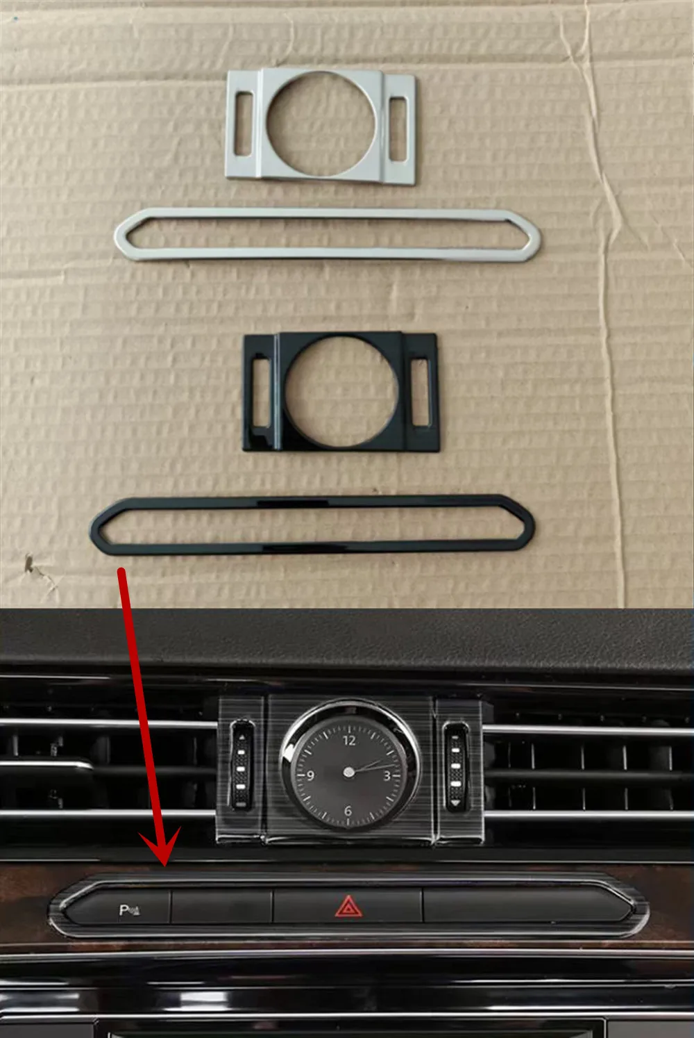 Image of Für Volkswagen VW Passat B8 2017-2025 Arteon 2017-2022 Edelstahl Blitzlicht-Druckknopfabdeckung Warnleuchten