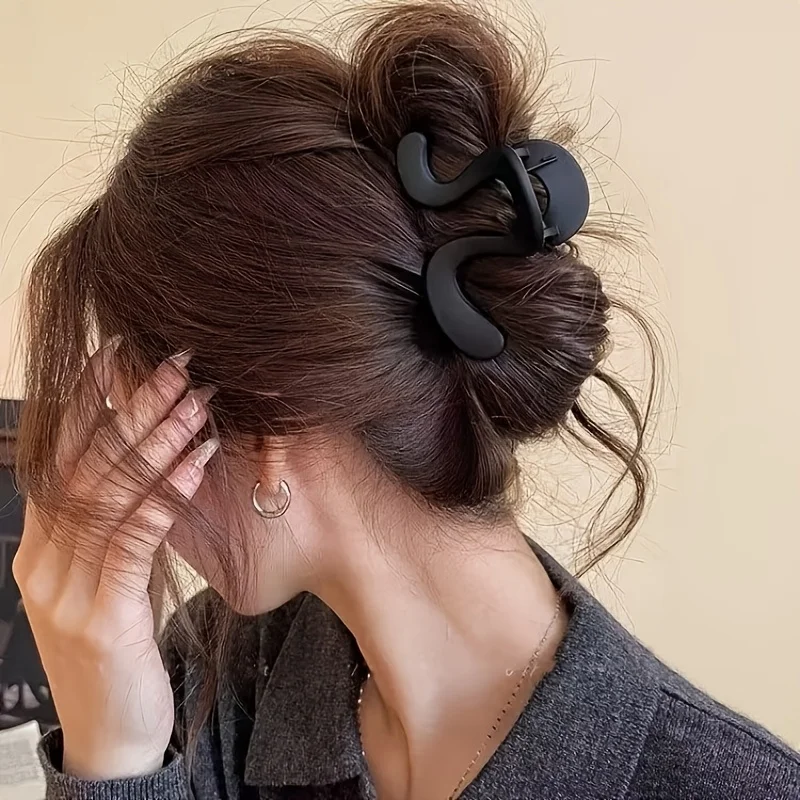 3PCSMatte High-End-Haarklammer für hohe Pferdeschwänze, neues High-End-Haarschmuckstück für den Hinterkopf für Damen – Detail 3