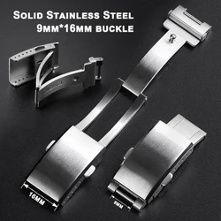 High Quality 9x16mm Watch Buckle for Rolex Watch Strap Button for Water Ghost Folding Clasp with Screws Watchbands Accessories